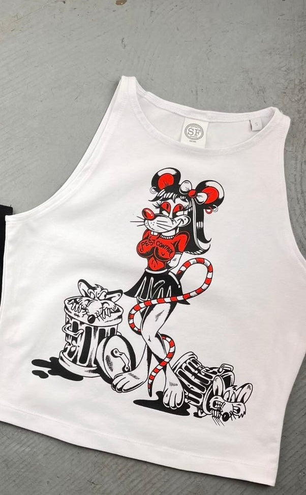 RAT GIRL VEST - WHITE