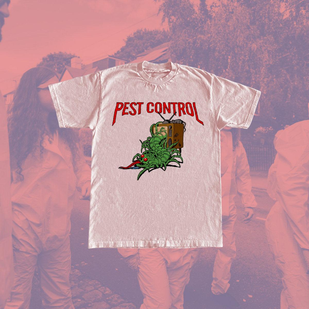 TV BUG TEE - PINK